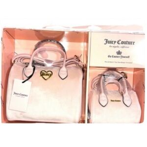 Juicy Couture Pink Diamond Velour 2 Piece Satchel Set, NWT